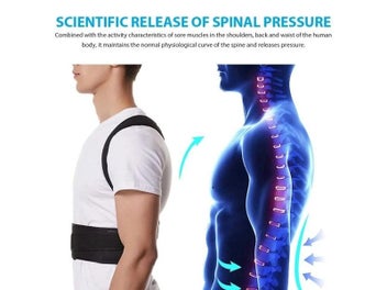 Listing 4 of 9 for Adjustable Back Brace For Lumbar Shoulder Support