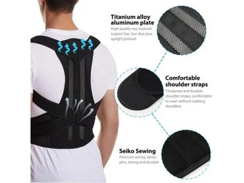 Listing 5 of 9 for Adjustable Back Brace For Lumbar Shoulder Support