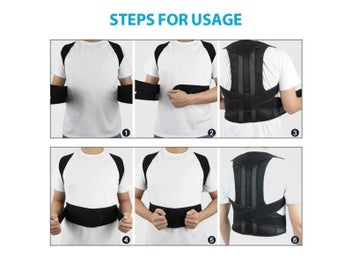 Listing 7 of 9 for Adjustable Back Brace For Lumbar Shoulder Support