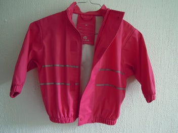 Listing 3 of 9 for RAINCOAT Rain Jacket ELKA Rainwear pink Made in Denmark Sz 80 / 09-12 months
