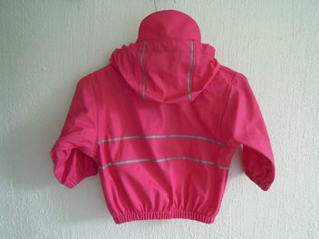 Listing 4 of 9 for RAINCOAT Rain Jacket ELKA Rainwear pink Made in Denmark Sz 80 / 09-12 months