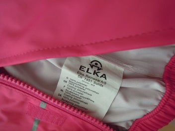 Listing 6 of 9 for RAINCOAT Rain Jacket ELKA Rainwear pink Made in Denmark Sz 80 / 09-12 months