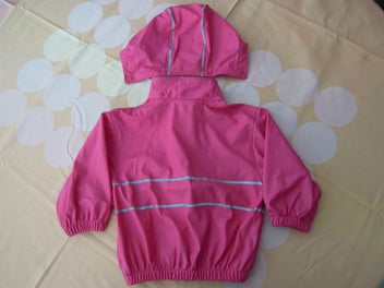 Listing 9 of 9 for RAINCOAT Rain Jacket ELKA Rainwear pink Made in Denmark Sz 80 / 09-12 months