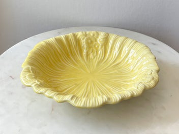Listing 3 of 11 for Crown Ducal Yellow Fruit Bowl - Embossed Floral