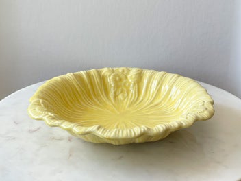 Listing 4 of 11 for Crown Ducal Yellow Fruit Bowl - Embossed Floral