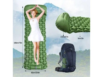 Listing 4 of 9 for Ultralight Outdoor Camping Inflatable Mattress With Built-in Pump And Pillows