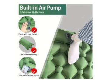 Listing 6 of 9 for Ultralight Outdoor Camping Inflatable Mattress With Built-in Pump And Pillows