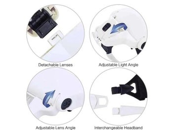 Listing 7 of 9 for LED Head Mounted Magnifier 5 Lenses 10X - 35X Adjustable