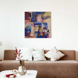 Listing 6 of 10 for ORIGINAL ACRYLIC MIXED MEDIA ABSTRACT PAINTING - What is Love?