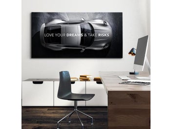 Listing 4 of 10 for Motivational Car Poster Luxury Sports Car Wall Art Decor