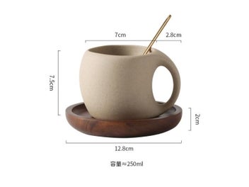 Listing 1 of 10 for Ceramic Coffee Cup Saucer 220ml For Breakfast Or Afternoon Tea