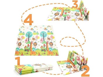 Listing 6 of 10 for Baby Play Mat Folding Waterproof Non-slip XPE Crawling Pad