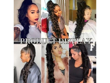Listing 6 of 8 for 28inch Long Synthetic Curly Ponytail Hairpiece For Women