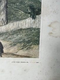 Listing 6 of 10 for 1967 print ,HAWKSTONE STREET ,WELLINGTON with the artist cottage. DAMAGED!!!!