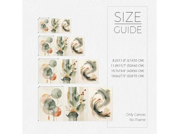 Listing 4 of 10 for 3-Piece Abstract Watercolor Wall Art For Living Room