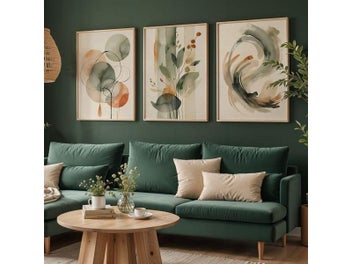 Listing 7 of 10 for 3-Piece Abstract Watercolor Wall Art For Living Room