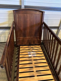 Listing 3 of 9 for Touch Wood NZ Adjustable Baby Cot + Trundle + Mattress + 2 NEW Protectors