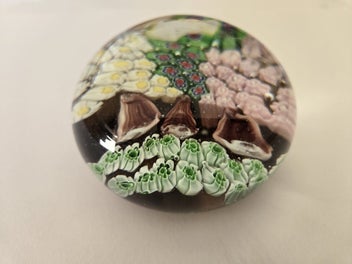 Listing 4 of 6 for Glass Paperweight Millefiori Trees