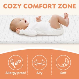 Listing 7 of 12 for PlayPals 3-in-1 Baby Cot Crib Bed Bassinet Bedside Sleeper Portable Foldable