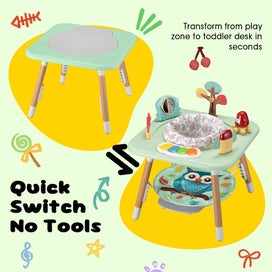 Listing 8 of 11 for PlayPals Baby Activity Center Jumper 360° Rotary Seat 5 Adjustable Heights Green