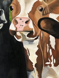 Listing 5 of 5 for Large 122x91 cm original oil painting ‘Joyful Gathering’