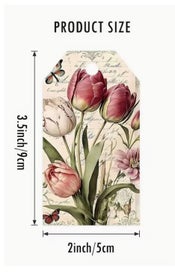 Listing 4 of 4 for - Junk Journal, Scrapbooking, Crafts - Tulip Tags - Five Tags - #07
