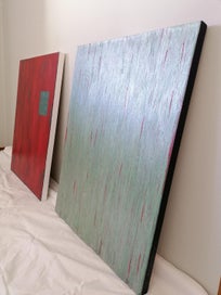Listing 2 of 2 for Stunning Abstract Oil on Canvas Diptych by Pat Paterson