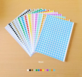 Listing 4 of 4 for Green Assorted Sizes Colour Sticker Dots Adhesive Round Labels Circular Spot Scr