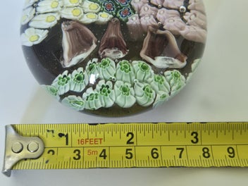 Listing 6 of 6 for Glass Paperweight Millefiori Trees