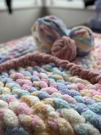 Listing 2 of 3 for Hand knitted Baby blanket