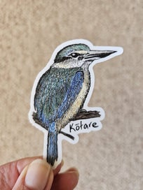 Listing 2 of 11 for Aotearoa native bird die-cut vinyl - 5 stickers