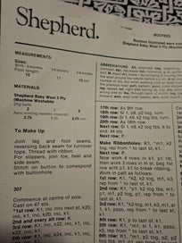 Listing 2 of 6 for Vintage Shepherd Baby Knit Booties Leaflet