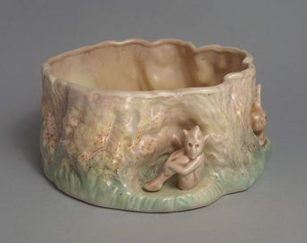 Listing 2 of 5 for LARGE SYLVAC PIXIE & RABBITS POTTERY VASE BOWL