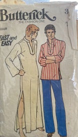 Listing 1 of 1 for Vintage 1970s Mens Pullover Caftan and Top