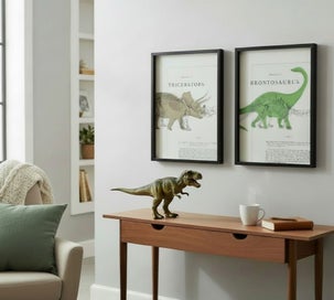 Listing 2 of 4 for 2 x Dinosaur Canvas Prints ~ UNFRAMED 40 x 70cm