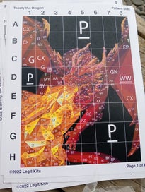 Listing 6 of 8 for Toasty the Dragon - Legit Kits Foundation Paper Piecing Quilt Top Project