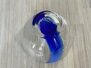 Listing 8 of 8 for Caithness large owl etched swirl glass bowl