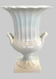 Listing 2 of 3 for 1950s-60s Beswick England Porcelain White Ribbed Vase