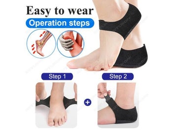 Listing 7 of 9 for Gel Heel Cup Insoles For Heel Pain Relief Non-Slip
