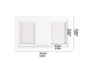 Listing 7 of 9 for Baby Handprint Footprint Kit Keepsake Frame For Newborn Nursery