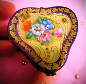 Listing 4 of 5 for RARE FRENCH 22K GOLD LIMOGES RING BOX