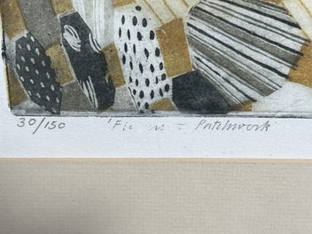 Listing 4 of 7 for Richard Bawden (b.1936) Signed, 30/150 Aquatint "Flowers & Patchwork" > Framed