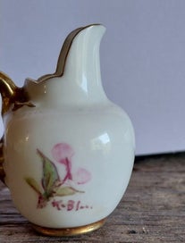 Listing 3 of 4 for A 1951 Royal Worcester miniature flat-back jug signed by Kitty Blake