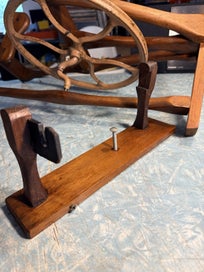 Listing 11 of 13 for Retro Wooden Spinning Wheel NZ Metal Wheel A Frame - Varmly Design