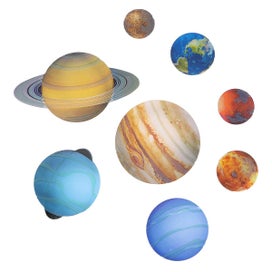 Listing 2 of 5 for Luminous Planets PVC Wall Stickers Glow In Dark Ten Planets Bedroom Wall Decal P