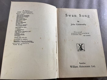 Listing 5 of 7 for 1st Edition, Swan Song, by John Galsworthy, 1928