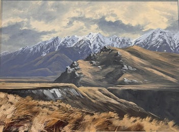 Listing 2 of 4 for Jonathan R White (193-2021) ''Mount Torlesse Range Arthurs Pass Highway'' Oil