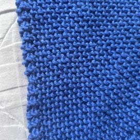 Listing 3 of 6 for ** NEW ** HAND-KNITTED MERINO BLUE BASSINET BLANKET