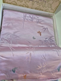 Listing 2 of 5 for Vintage Hong Kong Pink Silk Fabric Lo Kai Fook Silk Store Boxed