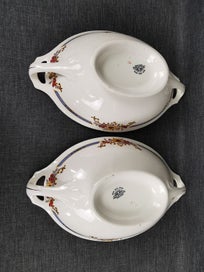 Listing 12 of 19 for 2 Lidded Tureens by J & G Meakin Bedford Art Deco Floral Design w gold trim